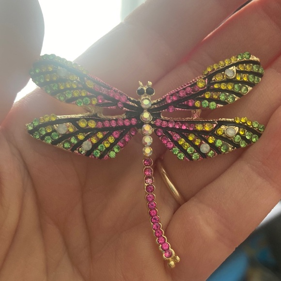 Colorful Dragonfly Brooch - Picture 3 of 7